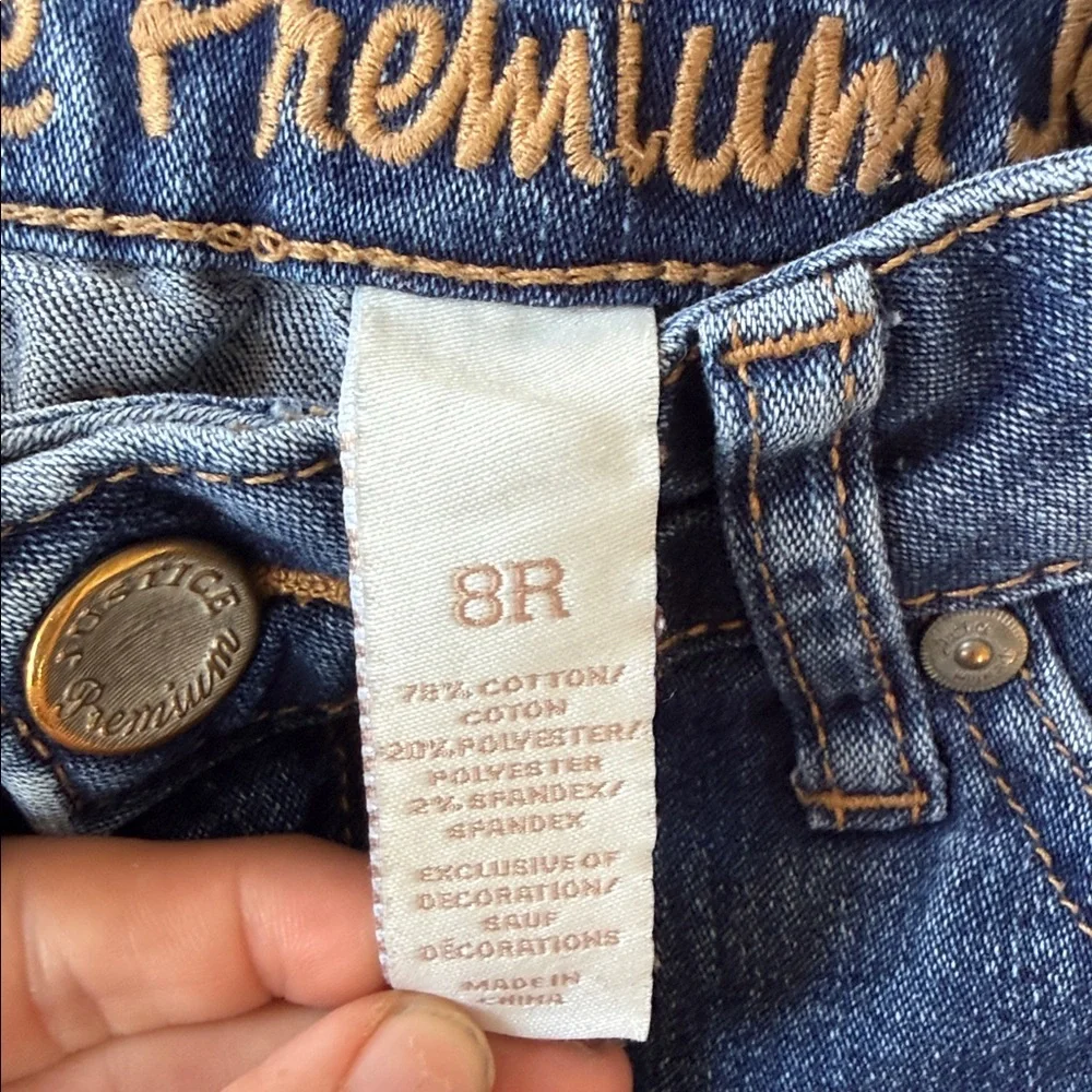 Justice Girls Denim Shorts in Blue Wash